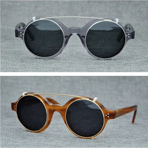 polarized clip on sunglasses round|More.